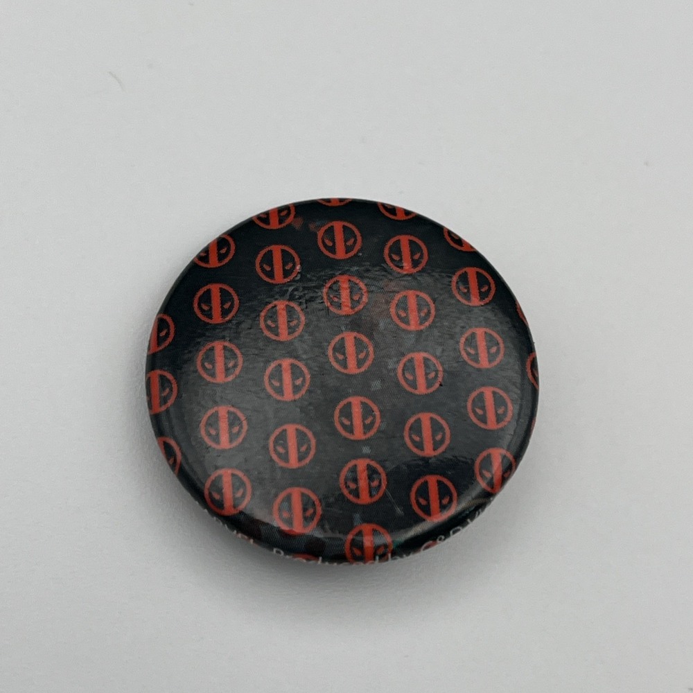 Disney Marvel Deadpool Mini Heads Logo Button Pin